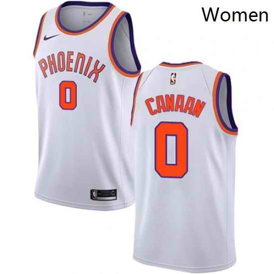 Womens Nike Phoenix Suns 0 Isaiah Canaan Swingman White NBA Jersey Association Edition